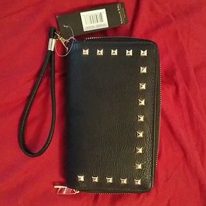 Black studded wallet
